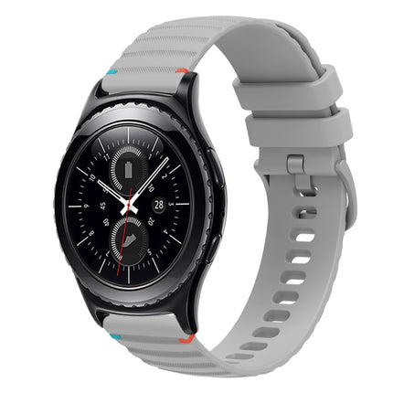 Wavy Dotted Stitched 20mm Silicone Watch Band