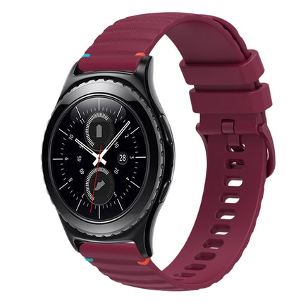 Wavy Dotted Stitched 20mm Silicone Watch Band