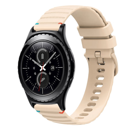Wavy Dotted Stitched 20mm Silicone Watch Band