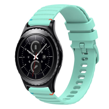 Wavy Dotted Stitched 20mm Silicone Watch Band