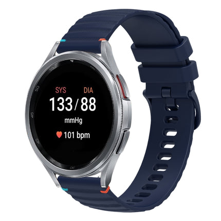 Wavy Dotted Stitched 20mm Silicone Watch Band, For Samsung Galaxy Watch FE 40mm, For Samsung Galaxy Watch 7 40 / 44mm, For Samsung Galaxy Watch 6  Cassic 43 / 47mm, For Samsung Galaxy Watch 6 40 / 44mm