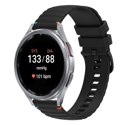 Wavy Dotted Stitched 20mm Silicone Watch Band, For Samsung Galaxy Watch FE 40mm, For Samsung Galaxy Watch 7 40 / 44mm, For Samsung Galaxy Watch 6  Cassic 43 / 47mm, For Samsung Galaxy Watch 6 40 / 44mm