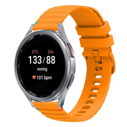 Wavy Dotted Stitched 20mm Silicone Watch Band, For Samsung Galaxy Watch FE 40mm, For Samsung Galaxy Watch 7 40 / 44mm, For Samsung Galaxy Watch 6  Cassic 43 / 47mm, For Samsung Galaxy Watch 6 40 / 44mm