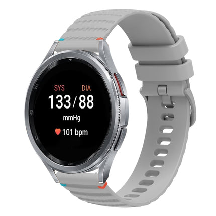 Wavy Dotted Stitched 20mm Silicone Watch Band, For Samsung Galaxy Watch FE 40mm, For Samsung Galaxy Watch 7 40 / 44mm, For Samsung Galaxy Watch 6  Cassic 43 / 47mm, For Samsung Galaxy Watch 6 40 / 44mm