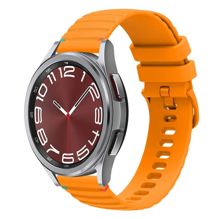 Wavy Dotted Stitched 20mm Silicone Watch Band, For Samsung Galaxy Watch FE 40mm, For Samsung Galaxy Watch 7 40 / 44mm, For Samsung Galaxy Watch 6  Cassic 43 / 47mm, For Samsung Galaxy Watch 6 40 / 44mm