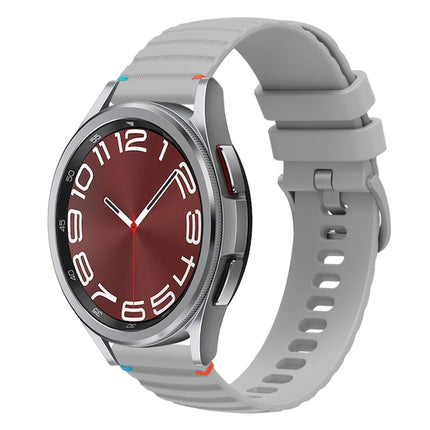 Wavy Dotted Stitched 20mm Silicone Watch Band, For Samsung Galaxy Watch FE 40mm, For Samsung Galaxy Watch 7 40 / 44mm, For Samsung Galaxy Watch 6  Cassic 43 / 47mm, For Samsung Galaxy Watch 6 40 / 44mm