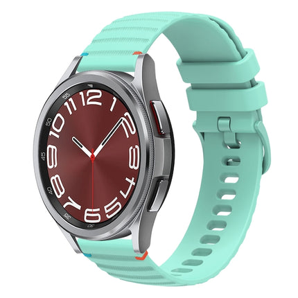 Wavy Dotted Stitched 20mm Silicone Watch Band, For Samsung Galaxy Watch FE 40mm, For Samsung Galaxy Watch 7 40 / 44mm, For Samsung Galaxy Watch 6  Cassic 43 / 47mm, For Samsung Galaxy Watch 6 40 / 44mm