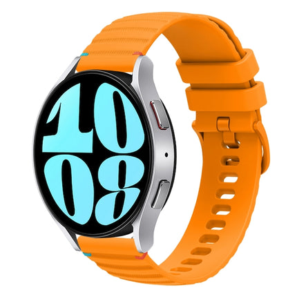 Wavy Dotted Stitched 20mm Silicone Watch Band, For Samsung Galaxy Watch FE 40mm, For Samsung Galaxy Watch 7 40 / 44mm, For Samsung Galaxy Watch 6  Cassic 43 / 47mm, For Samsung Galaxy Watch 6 40 / 44mm