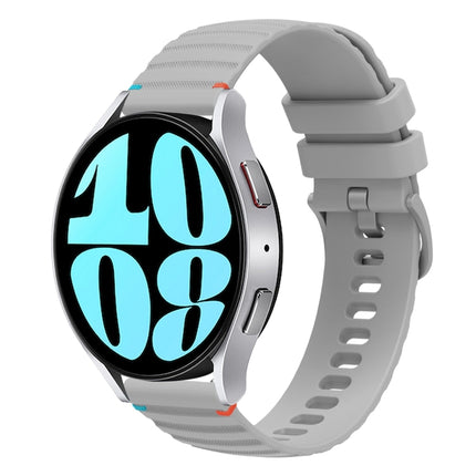 Wavy Dotted Stitched 20mm Silicone Watch Band, For Samsung Galaxy Watch FE 40mm, For Samsung Galaxy Watch 7 40 / 44mm, For Samsung Galaxy Watch 6  Cassic 43 / 47mm, For Samsung Galaxy Watch 6 40 / 44mm