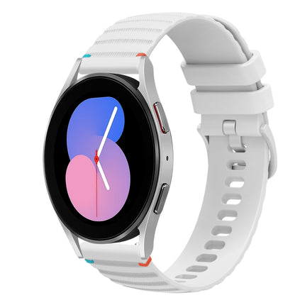 Wavy Dotted Stitched 20mm Silicone Watch Band, For Samsung Galaxy Watch 5 40 / 44mm, For Samsung Galaxy Watch 5 Pro 45mm, For Samsung Galaxy Watch 4 40 / 44mm, For Samsung Galaxy Watch 4 Classic 42 / 46mm