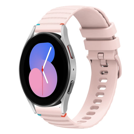 Wavy Dotted Stitched 20mm Silicone Watch Band, For Samsung Galaxy Watch 5 40 / 44mm, For Samsung Galaxy Watch 5 Pro 45mm, For Samsung Galaxy Watch 4 40 / 44mm, For Samsung Galaxy Watch 4 Classic 42 / 46mm