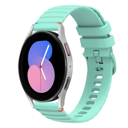 Wavy Dotted Stitched 20mm Silicone Watch Band, For Samsung Galaxy Watch 5 40 / 44mm, For Samsung Galaxy Watch 5 Pro 45mm, For Samsung Galaxy Watch 4 40 / 44mm, For Samsung Galaxy Watch 4 Classic 42 / 46mm