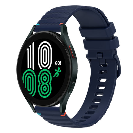 Wavy Dotted Stitched 20mm Silicone Watch Band, For Samsung Galaxy Watch 5 40 / 44mm, For Samsung Galaxy Watch 5 Pro 45mm, For Samsung Galaxy Watch 4 40 / 44mm, For Samsung Galaxy Watch 4 Classic 42 / 46mm