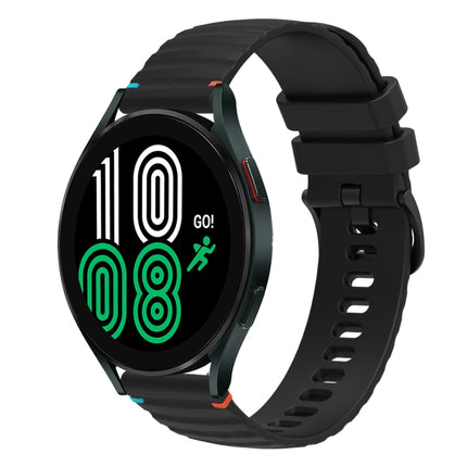 Wavy Dotted Stitched 20mm Silicone Watch Band, For Samsung Galaxy Watch 5 40 / 44mm, For Samsung Galaxy Watch 5 Pro 45mm, For Samsung Galaxy Watch 4 40 / 44mm, For Samsung Galaxy Watch 4 Classic 42 / 46mm