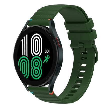 Wavy Dotted Stitched 20mm Silicone Watch Band, For Samsung Galaxy Watch 5 40 / 44mm, For Samsung Galaxy Watch 5 Pro 45mm, For Samsung Galaxy Watch 4 40 / 44mm, For Samsung Galaxy Watch 4 Classic 42 / 46mm