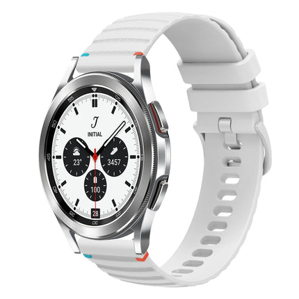 Wavy Dotted Stitched 20mm Silicone Watch Band, For Samsung Galaxy Watch 5 40 / 44mm, For Samsung Galaxy Watch 5 Pro 45mm, For Samsung Galaxy Watch 4 40 / 44mm, For Samsung Galaxy Watch 4 Classic 42 / 46mm