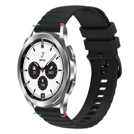 Wavy Dotted Stitched 20mm Silicone Watch Band, For Samsung Galaxy Watch 5 40 / 44mm, For Samsung Galaxy Watch 5 Pro 45mm, For Samsung Galaxy Watch 4 40 / 44mm, For Samsung Galaxy Watch 4 Classic 42 / 46mm
