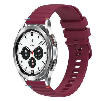 Wavy Dotted Stitched 20mm Silicone Watch Band, For Samsung Galaxy Watch 5 40 / 44mm, For Samsung Galaxy Watch 5 Pro 45mm, For Samsung Galaxy Watch 4 40 / 44mm, For Samsung Galaxy Watch 4 Classic 42 / 46mm