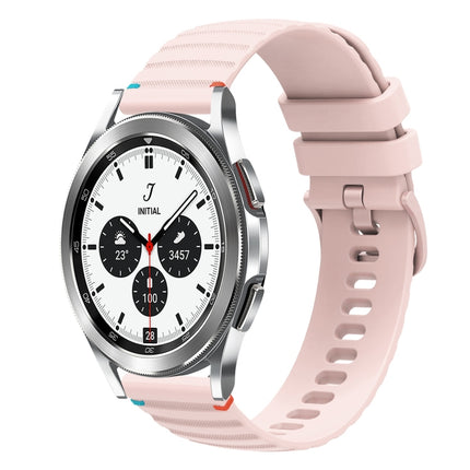 Wavy Dotted Stitched 20mm Silicone Watch Band, For Samsung Galaxy Watch 5 40 / 44mm, For Samsung Galaxy Watch 5 Pro 45mm, For Samsung Galaxy Watch 4 40 / 44mm, For Samsung Galaxy Watch 4 Classic 42 / 46mm