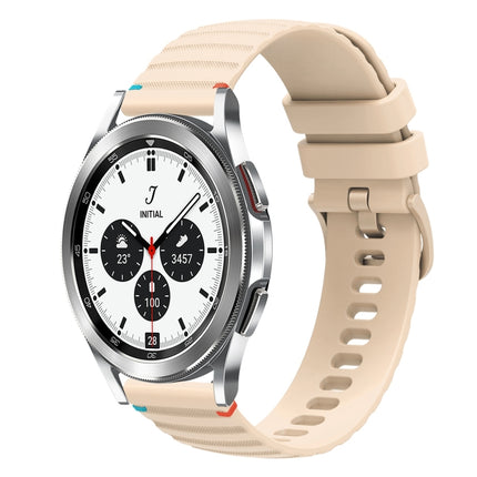 Wavy Dotted Stitched 20mm Silicone Watch Band, For Samsung Galaxy Watch 5 40 / 44mm, For Samsung Galaxy Watch 5 Pro 45mm, For Samsung Galaxy Watch 4 40 / 44mm, For Samsung Galaxy Watch 4 Classic 42 / 46mm