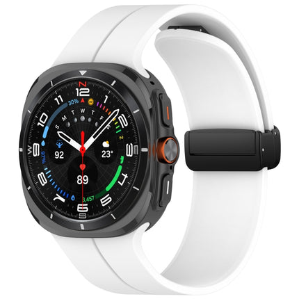 For Samsung Galaxy Watch Ultra 47mm Groove Style Folding Magnetic Buckle Silicone Watch Band - DealBuddy