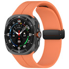 For Samsung Galaxy Watch Ultra 47mm Groove Style Folding Magnetic Buckle Silicone Watch Band - DealBuddy