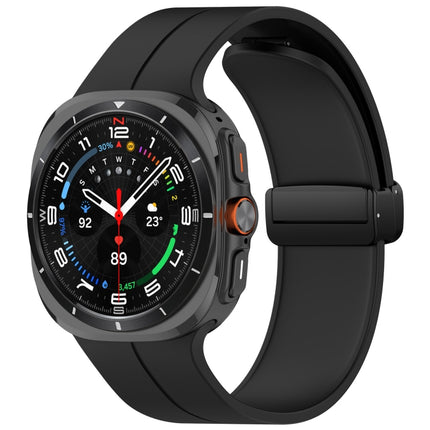 For Samsung Galaxy Watch Ultra 47mm Groove Style Folding Magnetic Buckle Silicone Watch Band - DealBuddy