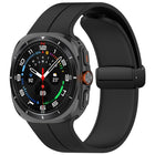 For Samsung Galaxy Watch Ultra 47mm Groove Style Folding Magnetic Buckle Silicone Watch Band - DealBuddy