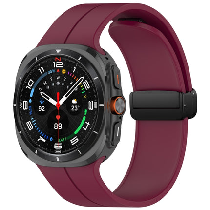 For Samsung Galaxy Watch Ultra 47mm Groove Style Folding Magnetic Buckle Silicone Watch Band - DealBuddy