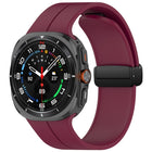 For Samsung Galaxy Watch Ultra 47mm Groove Style Folding Magnetic Buckle Silicone Watch Band - DealBuddy