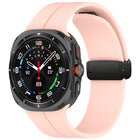 For Samsung Galaxy Watch Ultra 47mm Groove Style Folding Magnetic Buckle Silicone Watch Band - DealBuddy