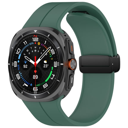 For Samsung Galaxy Watch Ultra 47mm Groove Style Folding Magnetic Buckle Silicone Watch Band - DealBuddy