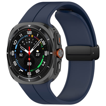 For Samsung Galaxy Watch Ultra 47mm Groove Style Folding Magnetic Buckle Silicone Watch Band - DealBuddy
