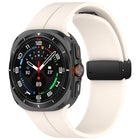For Samsung Galaxy Watch Ultra 47mm Groove Style Folding Magnetic Buckle Silicone Watch Band - DealBuddy