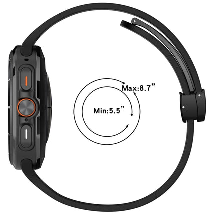 For Samsung Galaxy Watch Ultra 47mm Groove Style Folding Magnetic Buckle Silicone Watch Band - DealBuddy