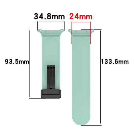 For Samsung Galaxy Watch Ultra 47mm Groove Style Folding Magnetic Buckle Silicone Watch Band