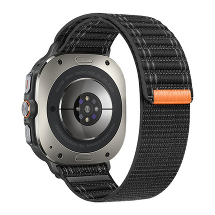 For Samsung Galaxy Watch Ultra 47mm / Ultra 2025 Sea Wave Texture Nylon Hook and Loop Fastener Watch Band