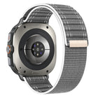 For Samsung Galaxy Watch Ultra 47mm / Ultra 2025 Sea Wave Texture Nylon Hook and Loop Fastener Watch Band