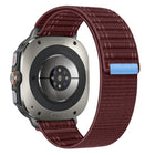 For Samsung Galaxy Watch Ultra 47mm / Ultra 2025 Sea Wave Texture Nylon Hook and Loop Fastener Watch Band