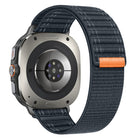 For Samsung Galaxy Watch Ultra 47mm / Ultra 2025 Sea Wave Texture Nylon Hook and Loop Fastener Watch Band