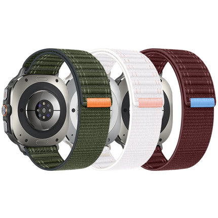 For Samsung Galaxy Watch Ultra 47mm / Ultra 2025 Sea Wave Texture Nylon Hook and Loop Fastener Watch Band - DealBuddy
