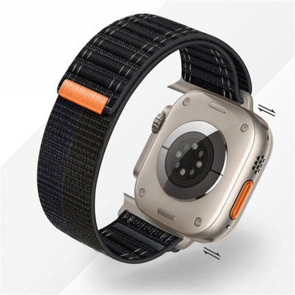 Sea Wave Nylon Hook and Loop Fastener Watch Band, For Apple Watch SE 2023 44mm, For Apple Watch SE 2023 40mm, For Apple Watch Ultra 2 49mm, For Apple Watch Series 9 45mm, For Apple Watch Series 9 41mm, For Apple Watch Ultra 49mm                        ...