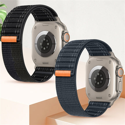 Sea Wave Nylon Hook and Loop Fastener Watch Band, For Apple Watch SE 2023 44mm, For Apple Watch SE 2023 40mm, For Apple Watch Ultra 2 49mm, For Apple Watch Series 9 45mm, For Apple Watch Series 9 41mm, For Apple Watch Ultra 49mm                        ...
