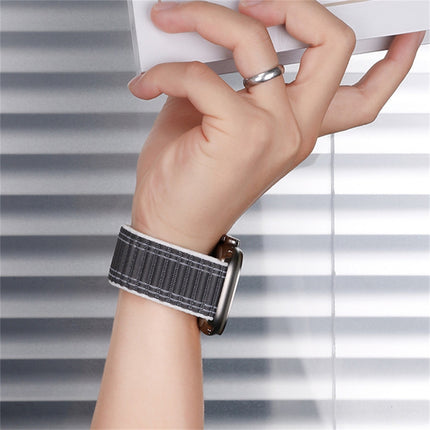 Sea Wave Nylon Hook and Loop Fastener Watch Band, For Apple Watch SE 2023 44mm, For Apple Watch SE 2023 40mm, For Apple Watch Ultra 2 49mm, For Apple Watch Series 9 45mm, For Apple Watch Series 9 41mm, For Apple Watch Ultra 49mm                        ...