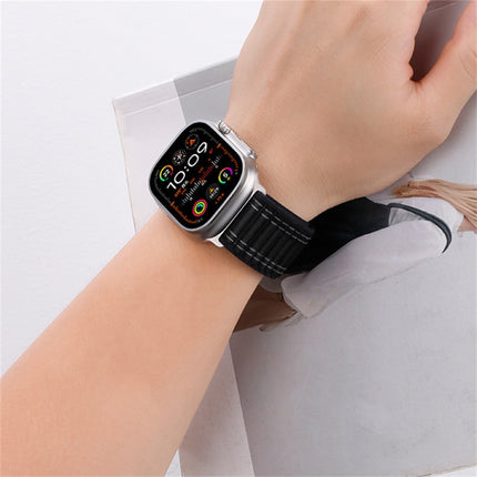 Sea Wave Nylon Hook and Loop Fastener Watch Band, For Apple Watch SE 2023 44mm, For Apple Watch SE 2023 40mm, For Apple Watch Ultra 2 49mm, For Apple Watch Series 9 45mm, For Apple Watch Series 9 41mm, For Apple Watch Ultra 49mm                        ...