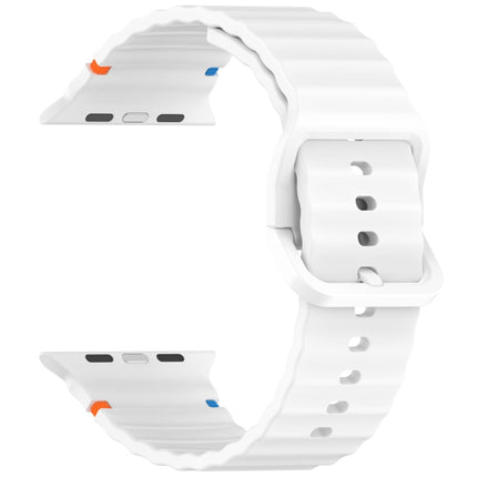 Wavy Grain Stitched Silicone Watch Band, For Apple Watch SE 2022 40mm, For Apple Watch SE 2022 44mm, For Apple Watch Series 7 41mm, For Apple Watch Series 7 45mm - DealBuddy