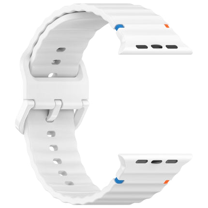 Wavy Grain Stitched Silicone Watch Band, For Apple Watch SE 2022 40mm, For Apple Watch SE 2022 44mm, For Apple Watch Series 7 41mm, For Apple Watch Series 7 45mm - DealBuddy
