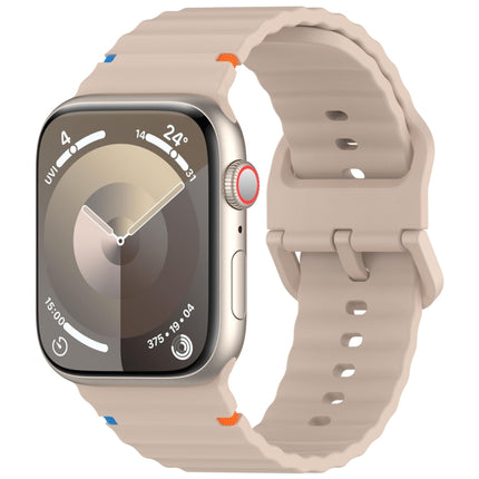 Wavy Grain Stitched Silicone Watch Band, For Apple Watch SE 2022 40mm, For Apple Watch SE 2022 44mm, For Apple Watch Series 7 41mm, For Apple Watch Series 7 45mm - DealBuddy