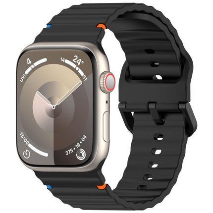 Wavy Grain Stitched Silicone Watch Band, For Apple Watch Series 6 40mm, For Apple Watch Series 6 44mm, For Apple Watch Series 5 44mm, For Apple Watch Series 5 40mm - DealBuddy
