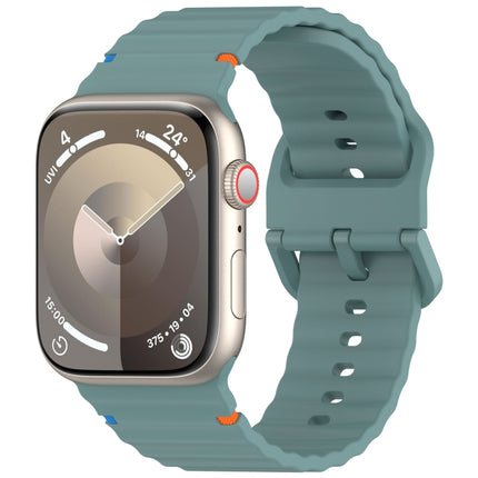 Wavy Grain Stitched Silicone Watch Band